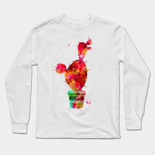 Cactus Watercolor Painting 3 Long Sleeve T-Shirt